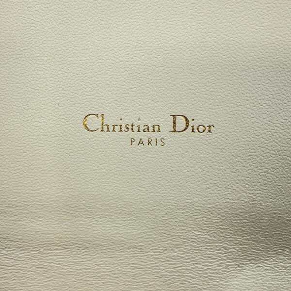 9659452 12 Christian Dior Caro Cannage Chain Wallet White