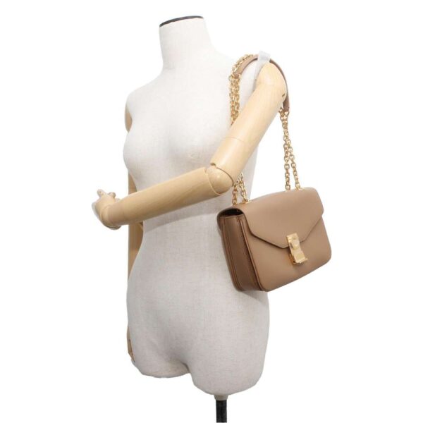 9659476 04 Celine C Medium Chain Shoulder Bag Calf Leather Beige