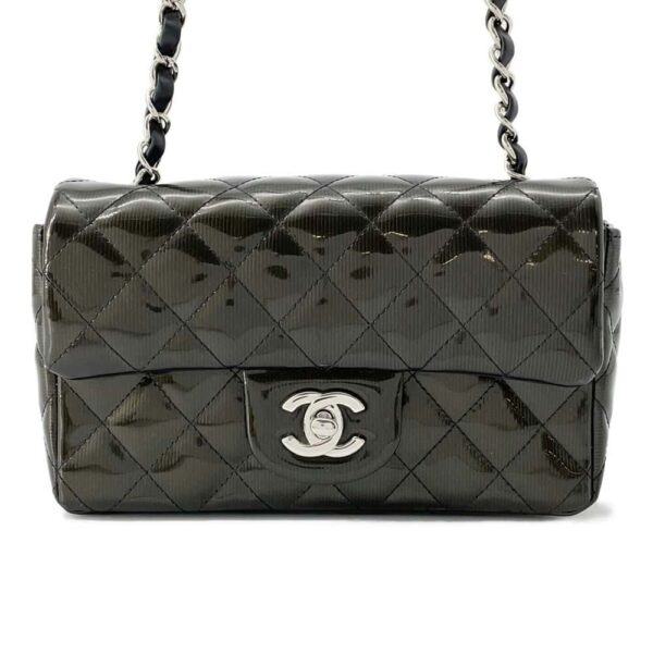 9659537 01 Chanel Cocomark Matelasse Patent Mini Flap Bag