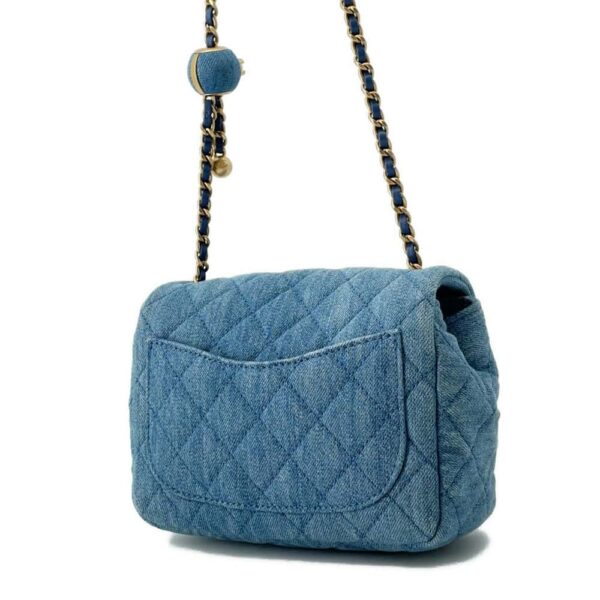 9664111 02 Chanel Mini Matelasse Cocomark Denim Mini Flap Shoulder Bag