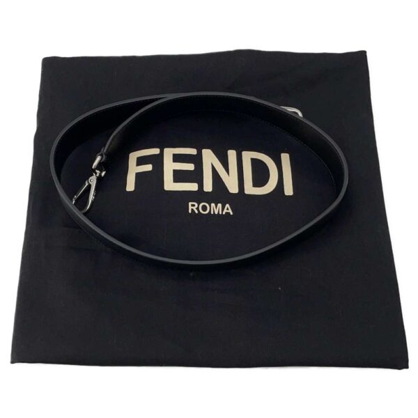 9671898 13 Fendi FF Large Leather Suitcase Black