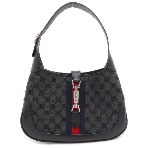 9671959 01 Balenciaga The Hacker Project Jackie 1961 Small Bag Gucci Collaboration Black