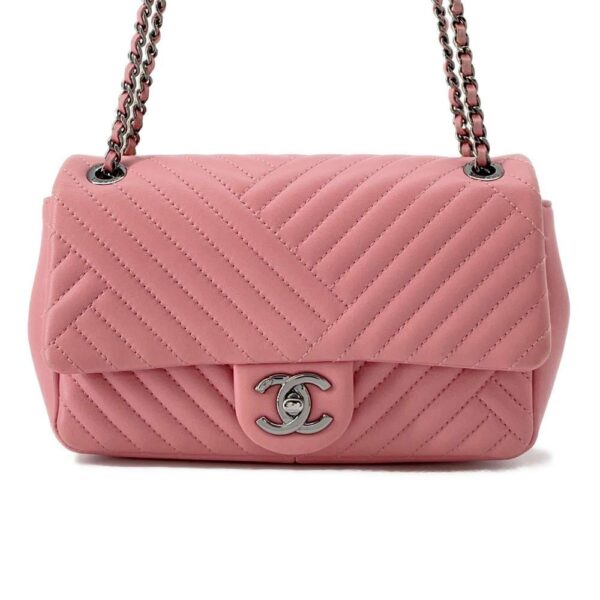 9677210 01 Chanel Chevron Cocomark Lambskin Shoulder Bag