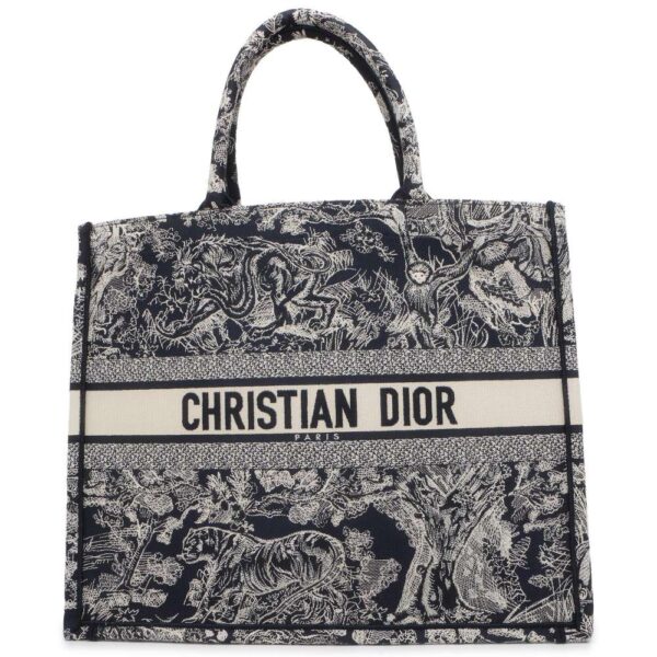 9683709 01 Christian Dior Book Reverse Toile de Jouy Large Tote Bag Multicolor