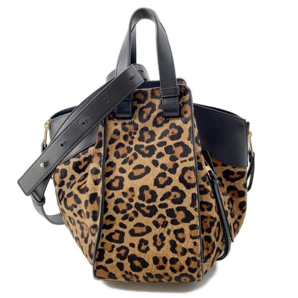 9683860 01 Loewe Hammock Leopard Small 2way Shoulder Bag Black