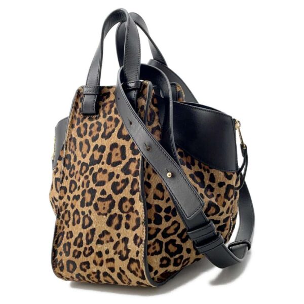 9683860 02 Loewe Hammock Leopard Small 2way Shoulder Bag Black