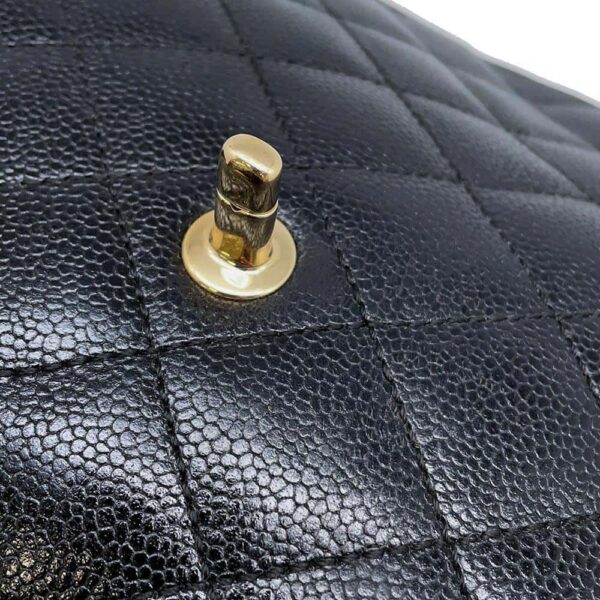 9683945 10 Chanel Matelasse Coco Mark Caviar Handle Bag Black