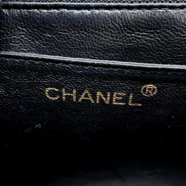 9683945 16 Chanel Matelasse Coco Mark Caviar Handle Bag Black