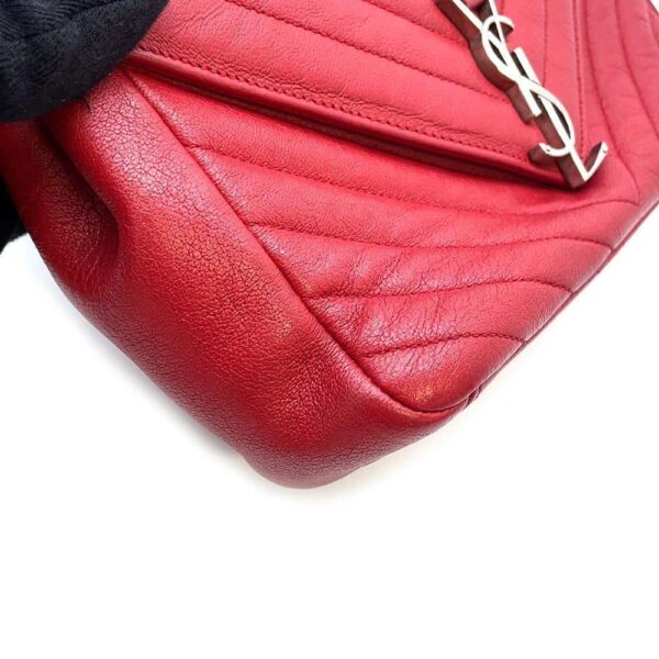 9684591 08 Saint Laurent Paris Chain Shoulder Bag Leather Red