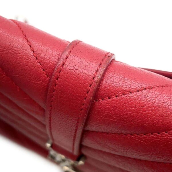 9684591 10 Saint Laurent Paris Chain Shoulder Bag Leather Red