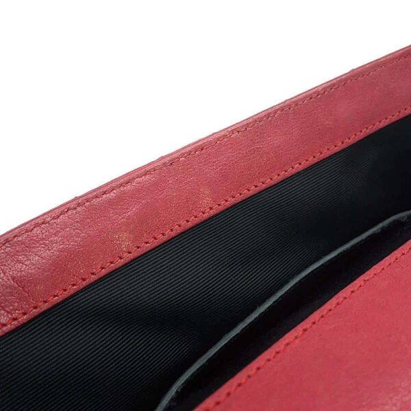 9684591 12 Saint Laurent Paris Chain Shoulder Bag Leather Red