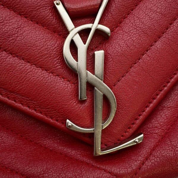 9684591 13 Saint Laurent Paris Chain Shoulder Bag Leather Red