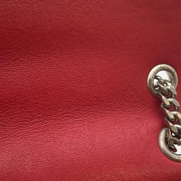 9684591 14 Saint Laurent Paris Chain Shoulder Bag Leather Red