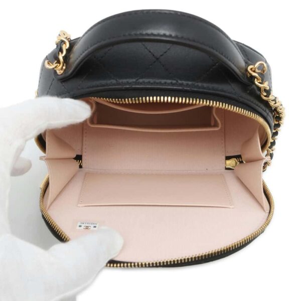 9685406 05 Chanel Matelasse Coco Mark Lambskin Bag Black