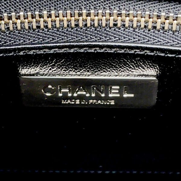 9685420 08 Chanel Matelasse Small Shopping Shiny Calf Leather Shoulder Bag Black