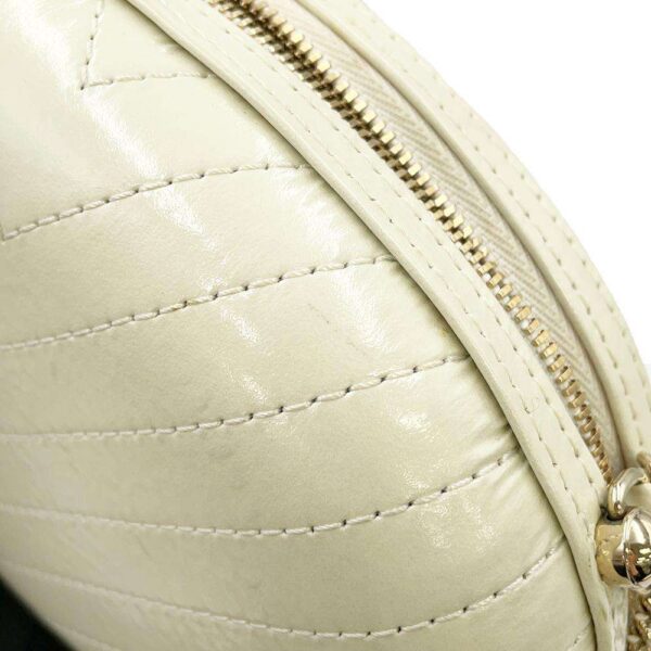 9685451 07 Chanel La Pausa V Stitch Leather Tassel Bag White