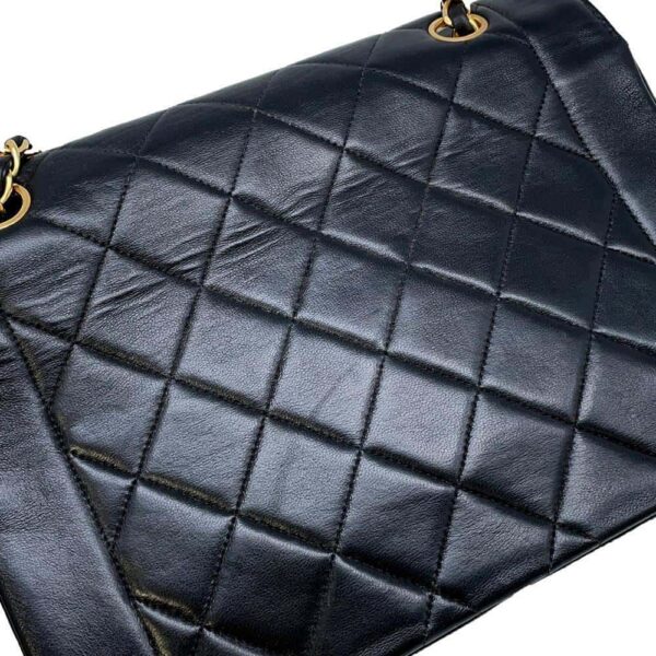 9685475 11 Chanel Diana Matelasse Lambskin Shoulder Bag Black