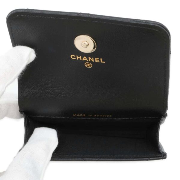 9685499 06 Chanel Matelasse Coco Mark Goatskin Waist Pouch Mini Black