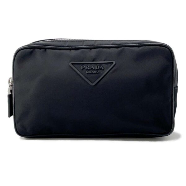 9685840 01 Prada Waist Pouch Nylon Body Bag Black