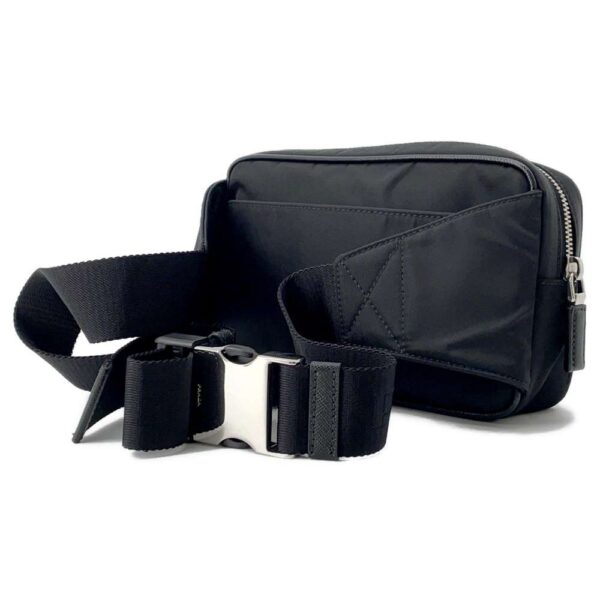 9685840 02 Prada Waist Pouch Nylon Body Bag Black