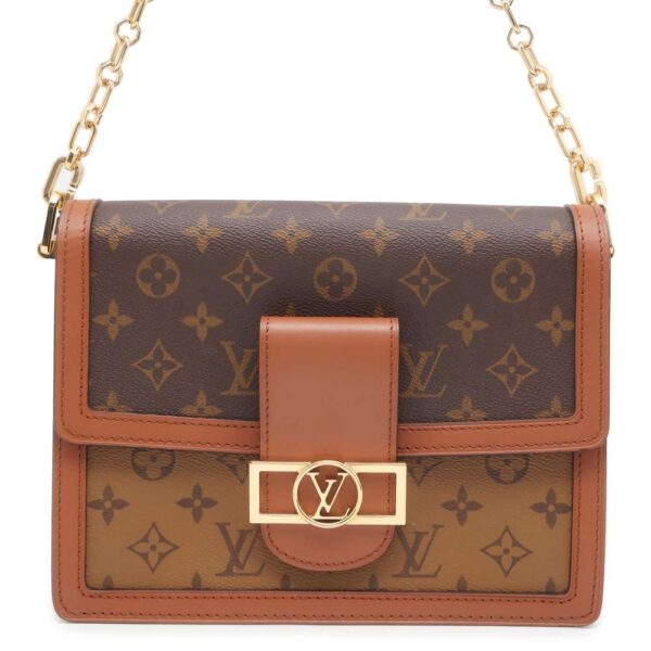 9686038 01 Louis Vuitton Dauphine MM Reverse Bag 2way Black