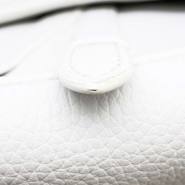 9687172 09 Christian Dior Saddle Leather Body Bag White