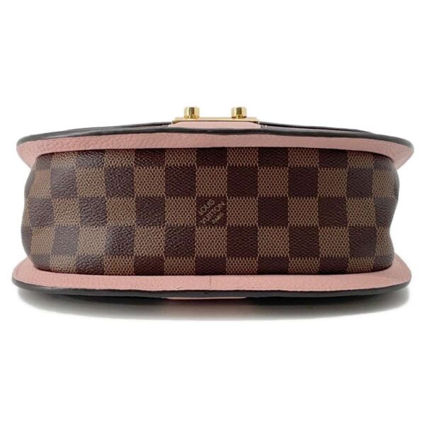 9687325 03 Louis Vuitton Damier Ebene Taurillon Magnolia Cuir Chain Bag Pink