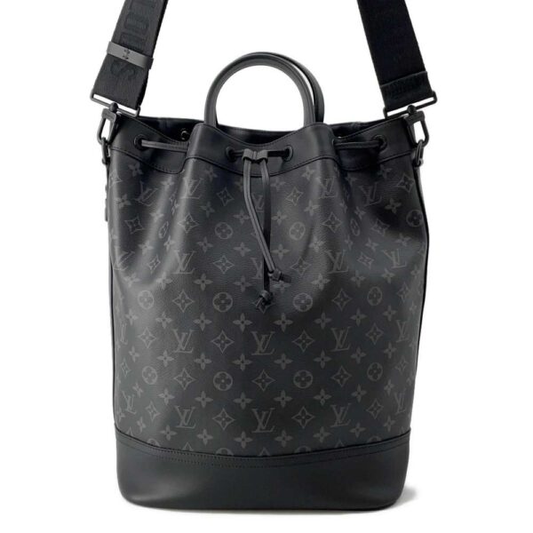 9688179 01 Louis Vuitton Monogram Eclipse Maxi Noe Sling Shoulder Bag Black