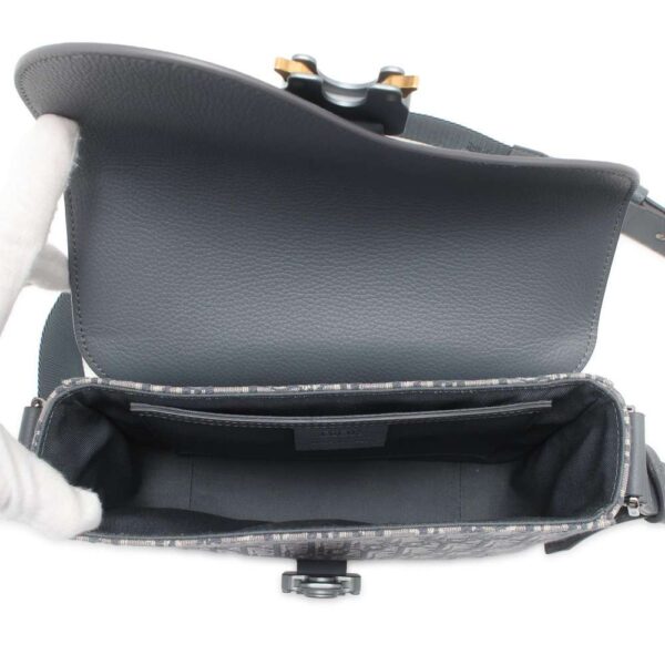 9691032 05 Christian Dior Oblique Saddle Small Leather Shoulder Bag Black Trotter