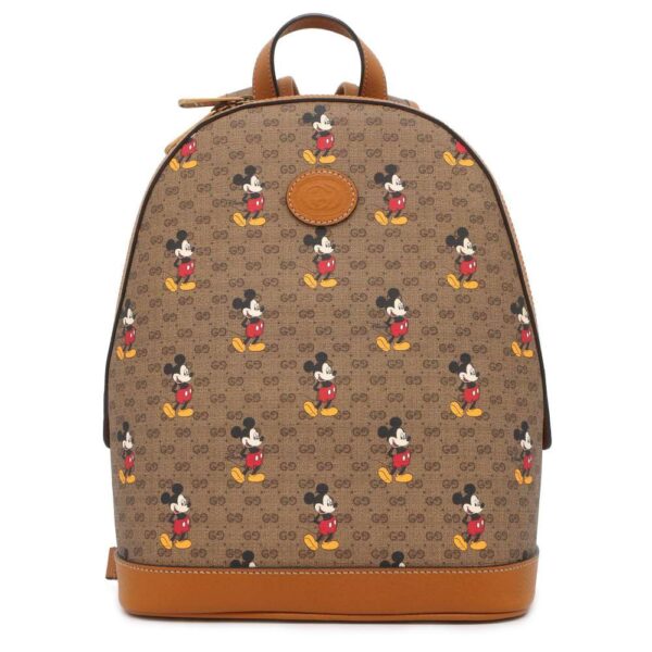 9704473 01 Gucci GG Supreme Mickey Mouse Backpack Small Black