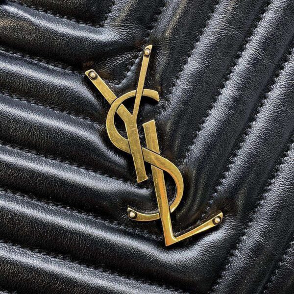 9704671 12 Saint Laurent Paris Shoulder Bag Monogram Lou Leather Black