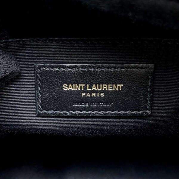 9704671 13 Saint Laurent Paris Shoulder Bag Monogram Lou Leather Black