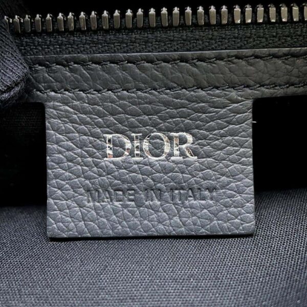 9706286 13 Christian Dior Oblique Weekender Leather Handbag Black