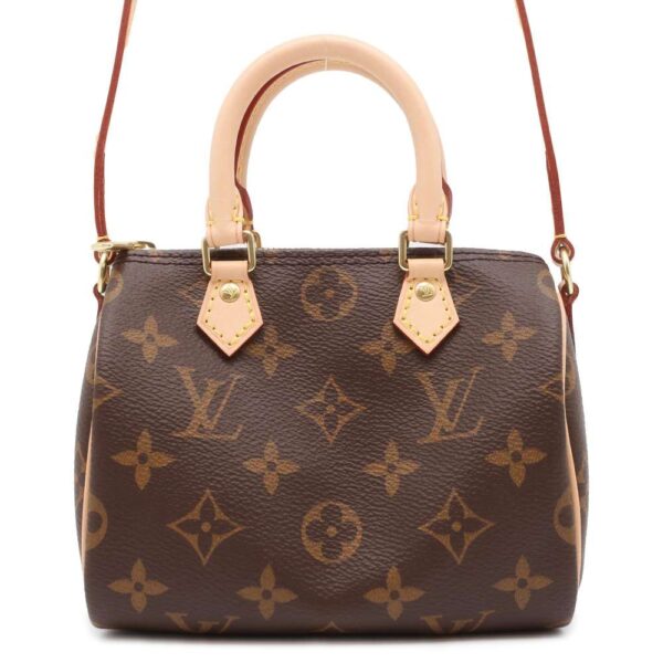 9706811 01 Louis Vuitton Monogram Nano Speedy Canvas Shoulder Bag