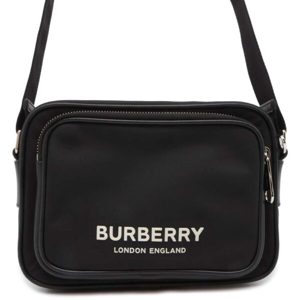 9707603 01 Burberry Nylon Crossbody Shoulder Bag Black