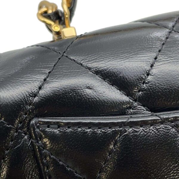 9713482 09 Chanel Matelasse Small Shiny Lambskin Handbag Black