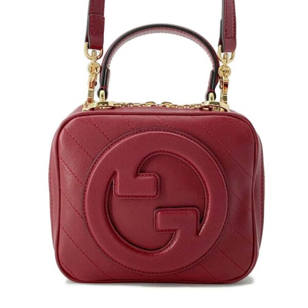 9714656 01 Gucci Blondie Top Handle Leather Handbag White