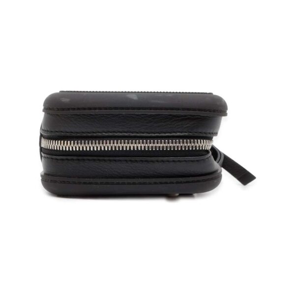 9715998 03 Loewe Molded Sling Rubber Leather Body Bag Black