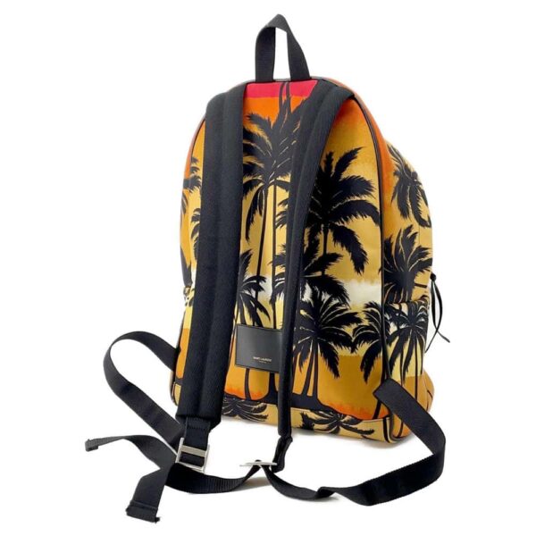 9720060 02 Saint Laurent Paris Backpack Sunset Palm Tree Canvas