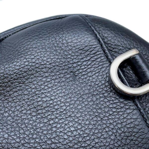 9720343 09 Christian Dior Roller Leather Shoulder Bag Black