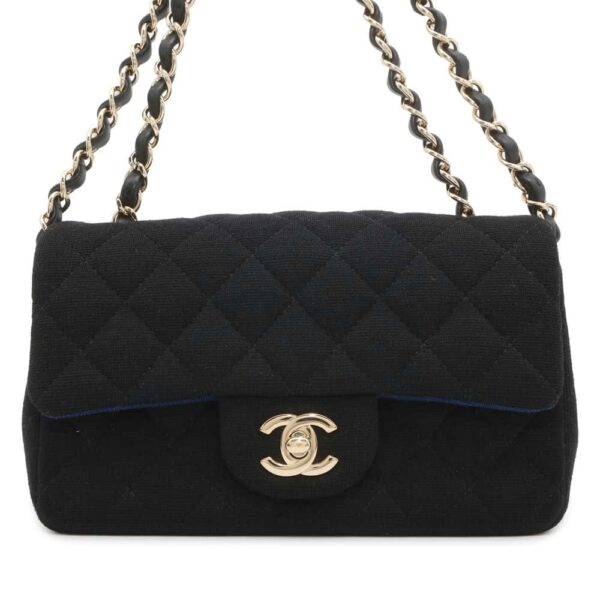 9721012 01 Chanel Mini Matelasse Single Flap Shoulder Bag Black