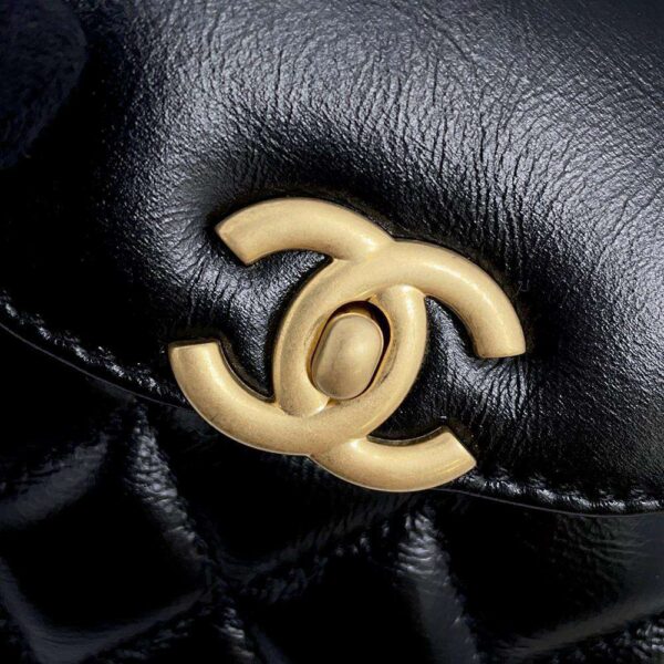 9723955 10 Chanel Mini Matelasse Calf Leather Shoulder Bag Black