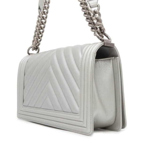 9724594 02 Chanel Boy Chanel Chevron Caviar V Stitch Bag