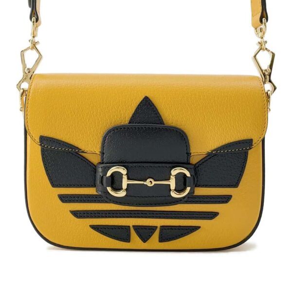 9727038 01 Gucci Adidas Horsebit 1955 Shoulder Bag Small Black