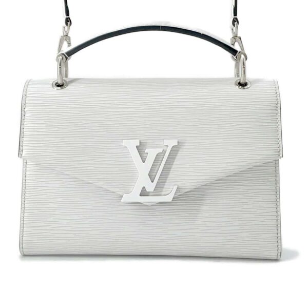 9727533 01 Louis Vuitton Epi Pochette Grenelle Leather Shoulder Bag White