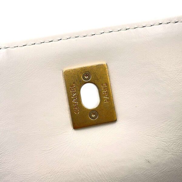 9733015 07 Chanel Matelasse Coco Mark Top Handle 2way Bag White