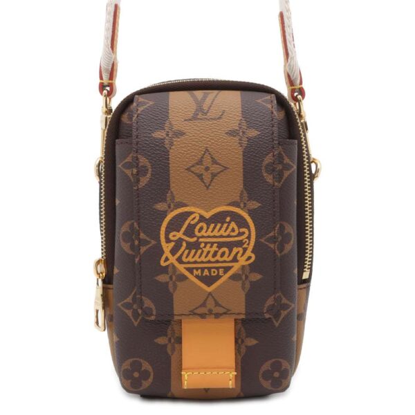 9733312 01 Louis Vuitton Double Phone Pouch Stripe NIGO Collaboration