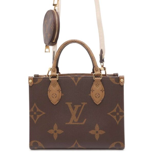 9733770 01 Louis Vuitton On the Go PM Monogram Reverse Tote Bag 2way