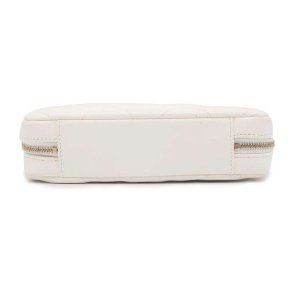 9733893 03 Chanel 19 Matelasse Coco Mark Lambskin Bag White