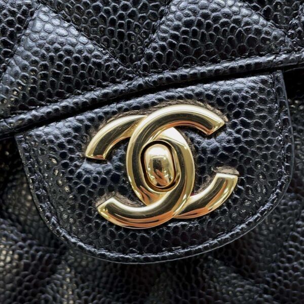 9734371 10 Chanel Matelasse 23 Coco Mark Double Chain Bag Black